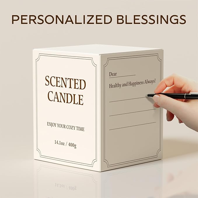 Vanilla Candle, 14.1 oz Scented Candles for Home, 2 Wicks Blended Scents Candles for Women and Men, Birthday Gifts for Women (Vanilla+Lily+Jasmine)