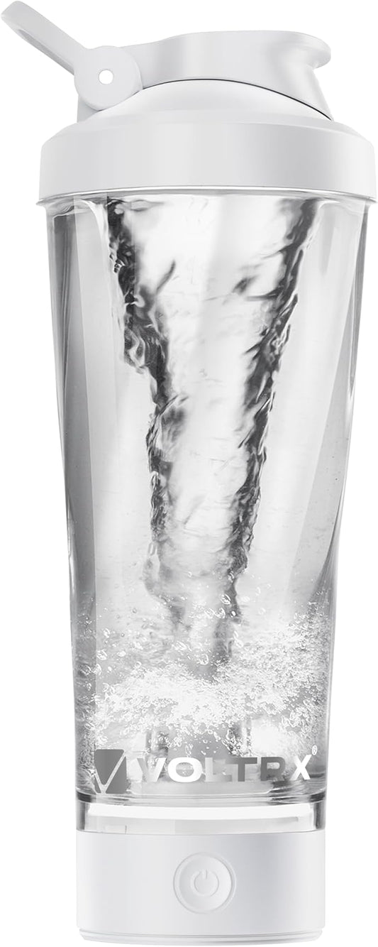 VOLTRX Premium Electric Protein Shaker Bottle, Made with Tritan - BPA Free - 24 oz Vortex Portable Mixer Cup/USB Rechargeable Shaker Cups for Protein Shakes