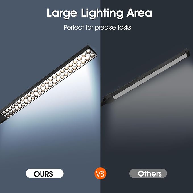 77"LED Floor Lamp,80W Black Modern Free-Standing Lamp,8000LM Dimmable High brightness office Lamp for Reading Study Room，Living Room，Bedroom Room,Piano Room,Meeting Room 4000K Natural Daylight