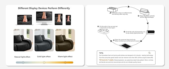 Black Teddy Fabric Cloud Ottoman, Modern Boneless Modular Footstool in a Box for Living Room, Comfortable Deep Seat Design, No Assembly Required, Sofas para Sala