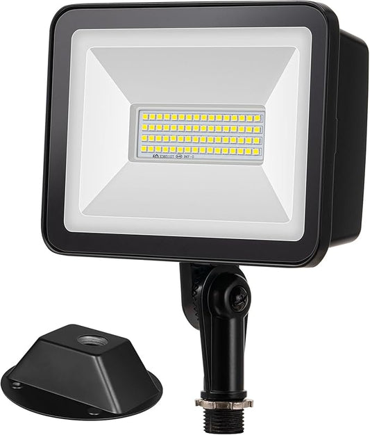 EDISHINE 46W Flood Light, 6800LM LED Flood Light Outdoor, IP65 Waterproof, 5000K LED Security Lights for Backyard, Flagpole, Garage, UL Listed