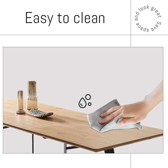 ZckyCine 51"-67" Expandable Modern Dining Table | Rectangular Solid Wood Extendable Design | Space-Saving Multifunctional Kitchen & Home Furniture for Small Spaces, Family Dining Rooms