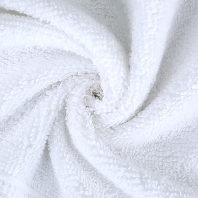 Kaufman - Personalized Velour Beach and Pool Towel 100% Cotton 30in X 60in Solid Color Bath Towel Embroidered (White)