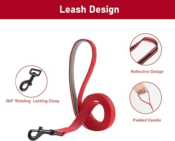 Christmas Dog Harness and Leash Set, No Pull Soft Mesh Puppy Harness for Small Medium Dogs, Cats - Step in Reflective Vest Harness for Walking, Training - Christmas Red, XXS
