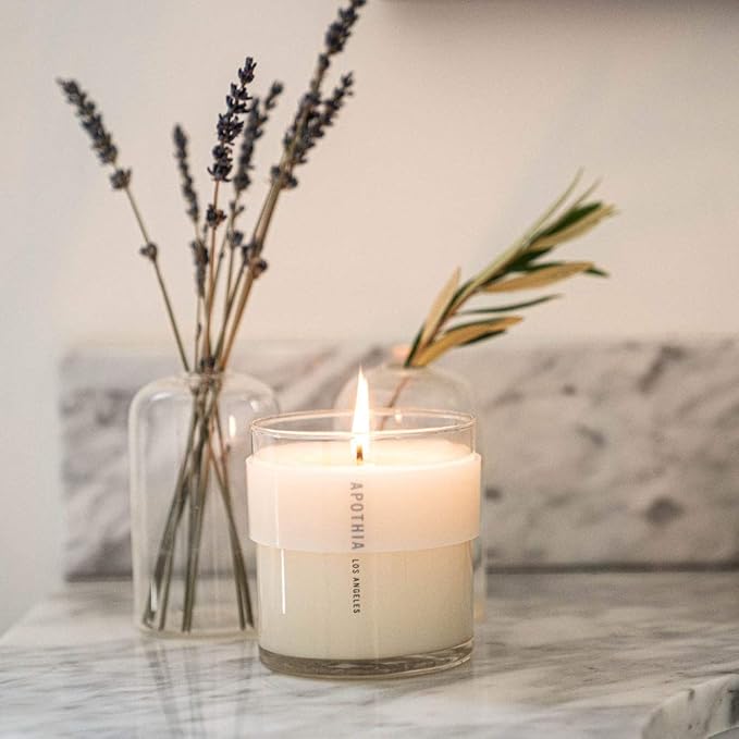 APOTHIA - Casa Candle | Fresh Casablanca Lilies | Award Winning Scented Candles with Premium Soy Wax Blend I 60 Hour Long Burning I 9 oz I Small Batches for Luxury Quality in Decorative Jar