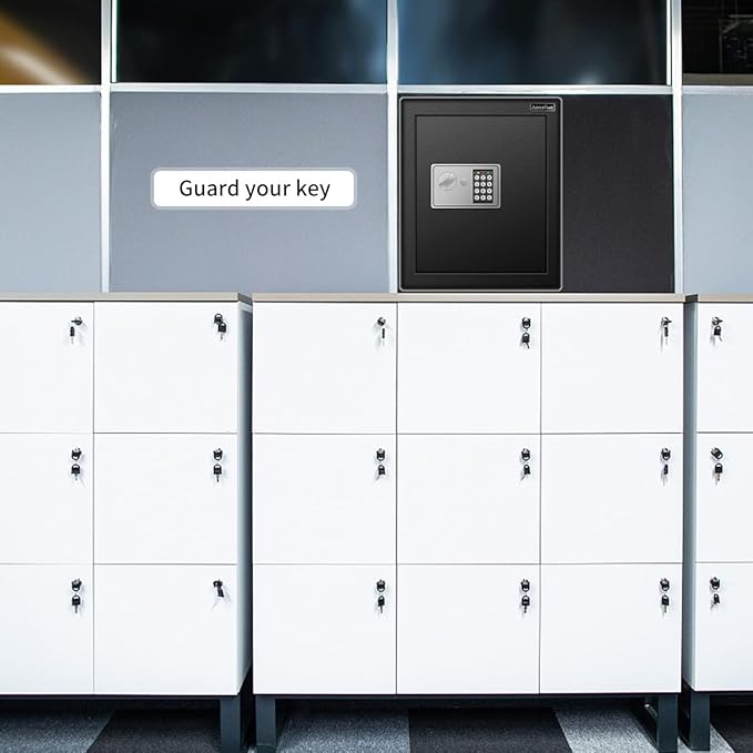 JUGREAT 80 Keys Cabinet with Sensor Light,Electronic Key Safe,Pin Code Keyless Storage Box for Keys,Secure Wall Mount Safe with 80 Key Tags