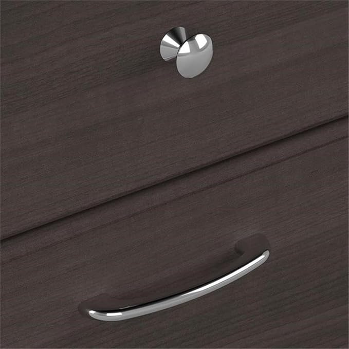 Bush Furniture L Shaped Desk with Drawers for Executive and Home Office | Cabot Collection Corner Table with Storage and Chrome Hardware | 72Wx23DX42W Return