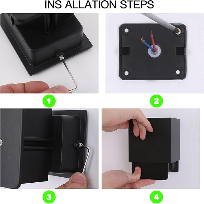 LED 20W Outdoor Wall Lights Exterior/Interior Porch Lights Outdoor Wall Up and Down Lights IP65 Waterproof Sconces Modern Outdoor Lighting Fixtures Square Aluminum Black 6500K Cold Lights