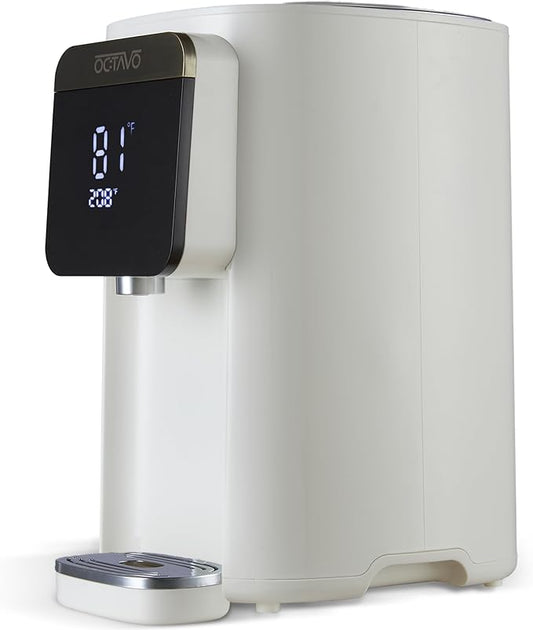 OCTAVO Water Boiler & Warmer 5 Liter, 304 Stainless Steel Water Tank, 700 Watt 6 Adjustable Water Temperature, LCD Touch Control Screen, Child Lock with Water Shortage Indicator