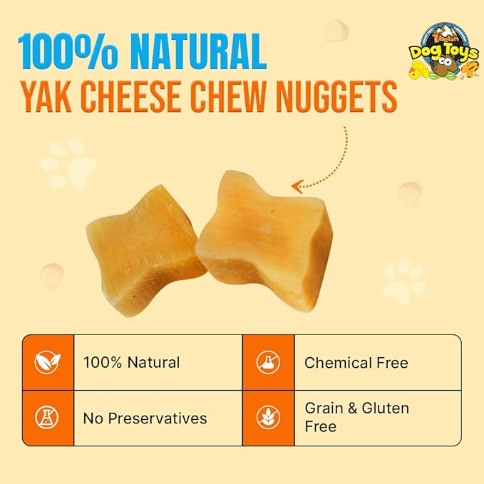 Tibetan Dog Chew Yak Cheese Puff & Chew - Fun Interactive Treat Dispenser Toy for Dogs - Training, Teething, Calming, Mental Stimulation - Bone Dumbbell - Fluorescent Green (1 Toy, 5 Nuggets)