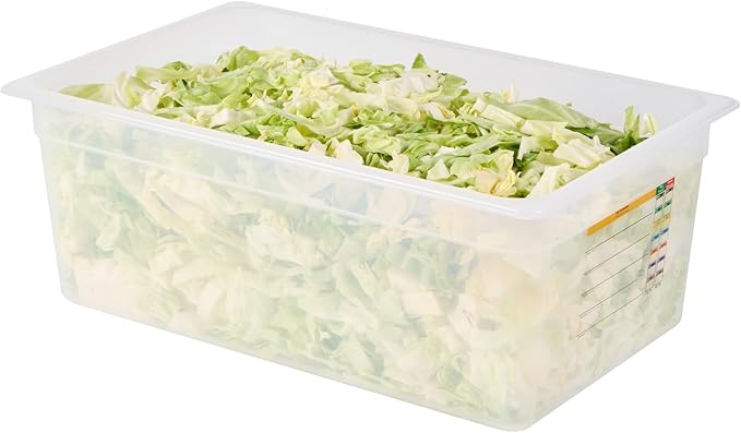 Restaurantware Food Pans Pack of 10 Plastic Rectangle Food Containers Full Size with Traceability Label, Storage Containers Dishwashable Hot Cold Friendly for Restaurants Buffet Commercial Use