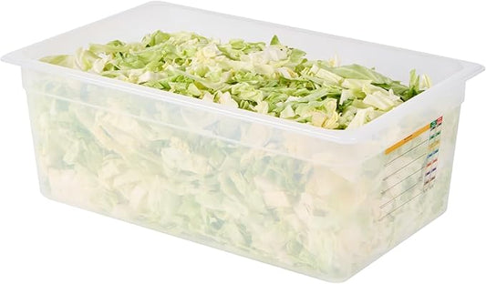 Restaurantware Food Pans Pack of 10 Plastic Rectangle Food Containers Full Size with Traceability Label, Storage Containers Dishwashable Hot Cold Friendly for Restaurants Buffet Commercial Use