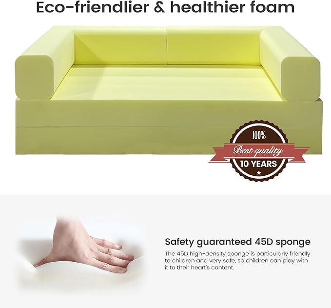 Folding Sofa Bed Convertable Corduroy Couch King Size Floor Sleeper 4-in-1 DIY Combination Modular Sofa Fold Out Futon Lounge Comfy Foldable Lazy cama for Living Room (Orange, 70.86")