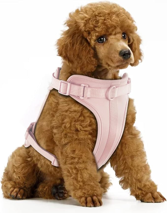 Wisedog No Pull Lightweight Dog Vest Harness with Soft and Comfortable Cushion, Breathable Mesh, for Small Medium Large Dogs Walking (XS(Neck: 7.48"-10.63";Chest: 10.63"-15.35"), Gossamer Pink)