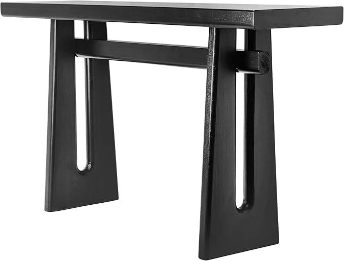 Modern Entryway Console Table 59.25-Inch Simple Open Style Entry Sofa Table Accent Furniture for Living Room Hallway Entrance, Black