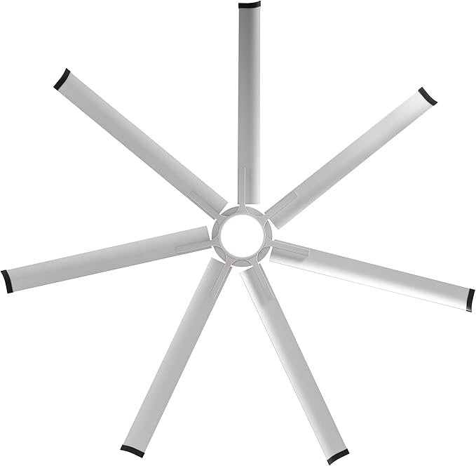Industrial Ceiling Fans with Lights and Remote, 84 Inch Large Ceiling Fan with Light, Silver Outdoor Ceiling Fans for Patios, Shop, Garage, Warehouse, 6-Speed Reversible DC Motor, Dimmable, Timer