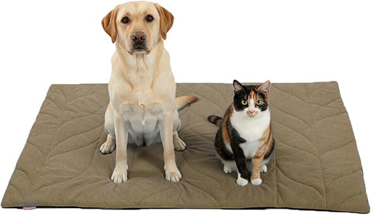Dog Heating Pad (48"x28") - Waterproof Electric Heated Mat & Pet Bed for Indoor and Outdoor Use, Chew Resistant Cord, Machine Washable Cover with Wheat Pattern Quilting, for Cats and Pets