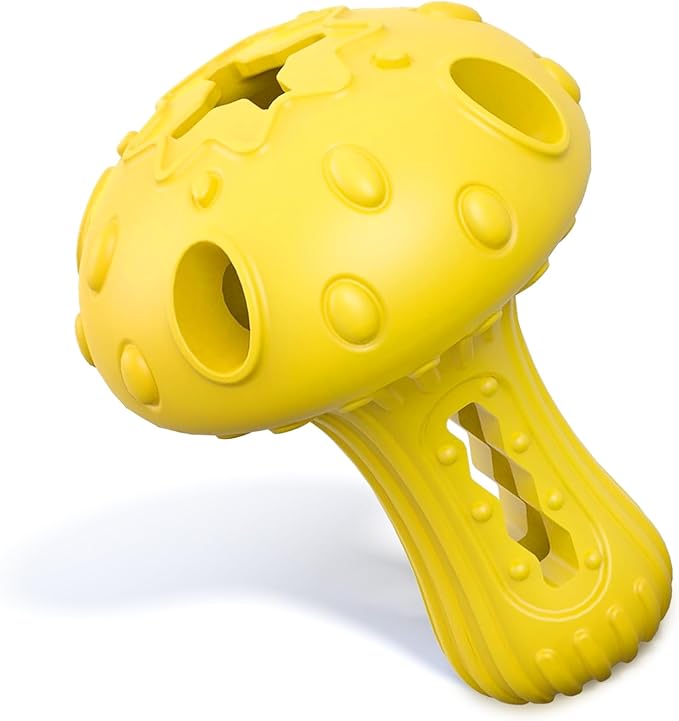Dog Chew Toys for Aggressive Chewers, Rubber Treat Dispensing Stimulation Toy to Keep Them Busy, Durable Interactive Enrichment Puzzle Toy for Medium Large Breed Dogs