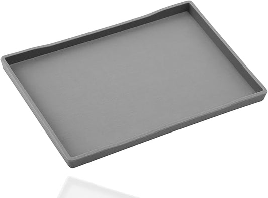 Gray Serving Tray (15 x 10.6 inch), Large Tray, Serving Accessory, Spa, Coffee, Drinks, Tea, Bar, Party, Seasoning, Perfume and Display Use.
