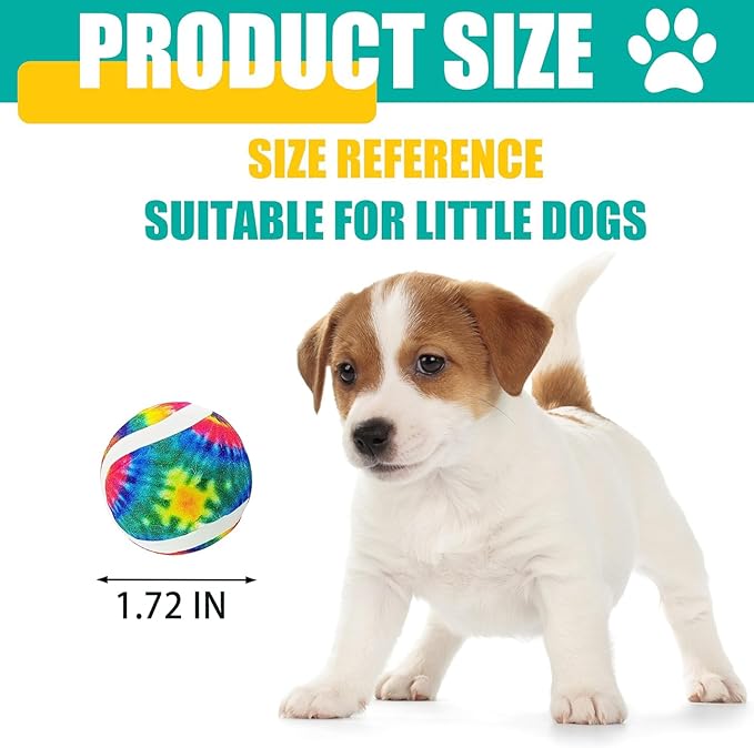 X-Small Dog Tennis Balls Dog Toys Ball 1.72" Pack of 12, Fit Ball Launchers