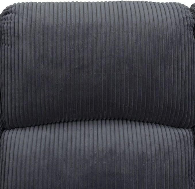 Manual Recliner Sofa Set,Microfiber Reclining Couch Set,Modern Living Room Furniture Set,Reclining Sofa Couch Chair for Living Room Home Office(Dark Grey,Sofa+Loveseat)