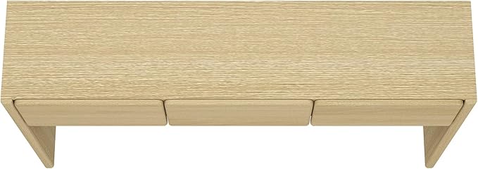 Manhattan Comfort Linda Modern Console Table with 3 Storage Drawers – 60" Narrow Entryway Stand for Living Room, Hallway, or Dining Room – Wood Grain Accent Furniture, Natural Oak