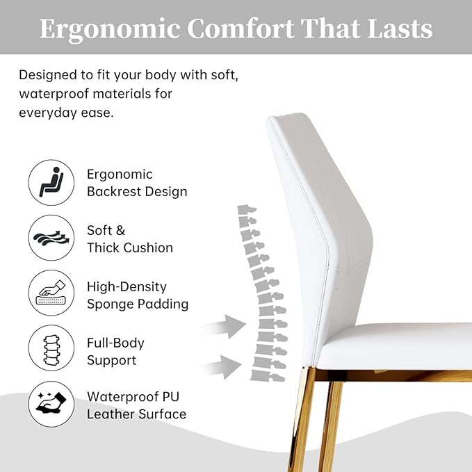 63" Modern Black Dining Table Set for 6 with Chairs, 7 Piece Rectangular Dining Room Table and 6 PU Leather Chairs, Kitchen Dining Set with Matte Wood Finish, Geometric Base, Easy Assembly