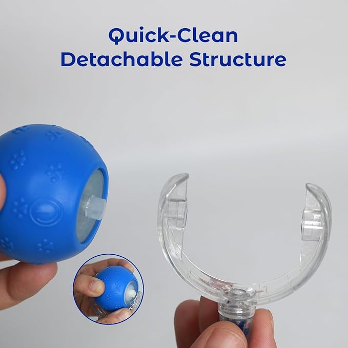 Interactive Cat Toys Ball for Indoor Cats Adult, Auto Moving Interactive Dog Toys,Smart Pet Chase Ball with Speedy Tail Rope, Stimulating Dogs Toy, Blue