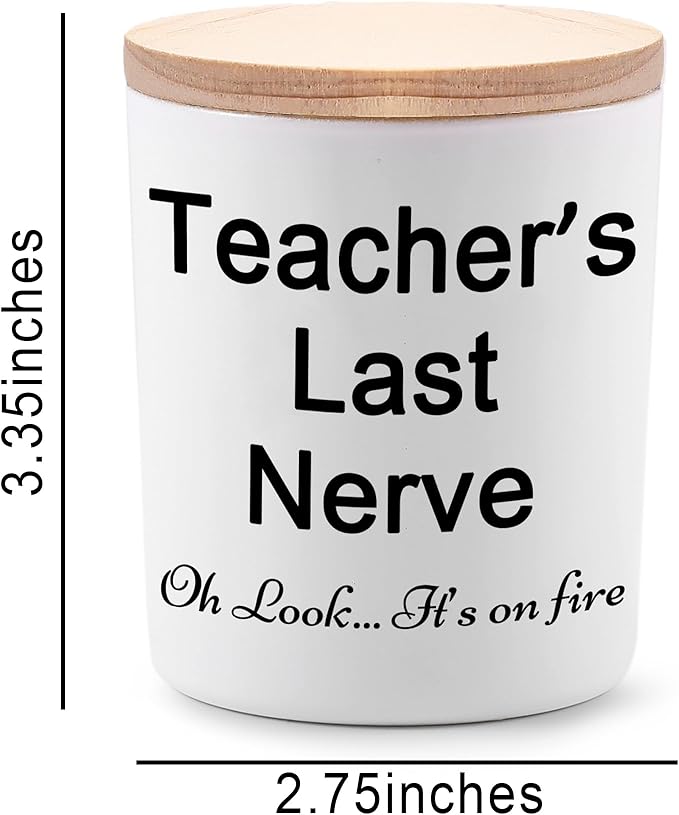 BFJLIFE Teacher Gifts for Women Funny Unique Novelty Daycare Music Preschool Dance Teacher Appreciation Gift for Christmas Lavender Scented Soy Candles