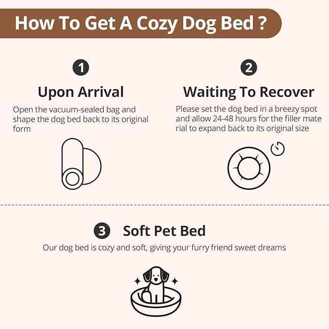 JOLLYVOGUE Calming Dog & Cat Bed for Small Dogs, Anti-Anxiety Donut Cuddler Cozy Soft Round Bed with Anti-Slip Bottom, Fluffy Faux Fur Plush Cushion Beds for Small Medium Dogs, 23"/Smoke Black