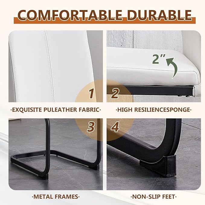 63'' Glass Dining Table Set for 4, Kitchen Table Chairs Set of 4, Clear Glass Dining Table with Black unique design Leg and Silver Metal Base, 4 PU Dining Chairs with Metal Legs, Living Room, Kitchen.