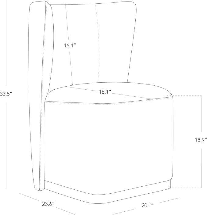 CHITA Upholstered Rolling Dining Chair on Casters Set of 4, FSC Certified Modern Curve Back Dining Chair with Casters, Boucle Dining Chairs for Reading Room Waiting Room Kitchen Dining Room, Oatmeal