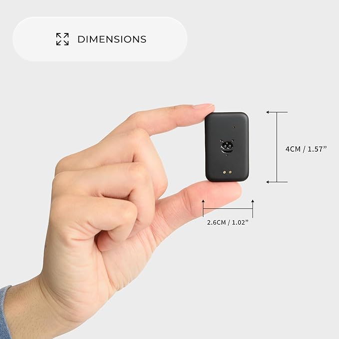 Pebblebee Universal Tag - Rechargeable Mini Item Tracker - Alternative to Air Tag & Android - 8-Month Battery Life - Works with Both Android & iOS Find My App - LED & Sound Alerts