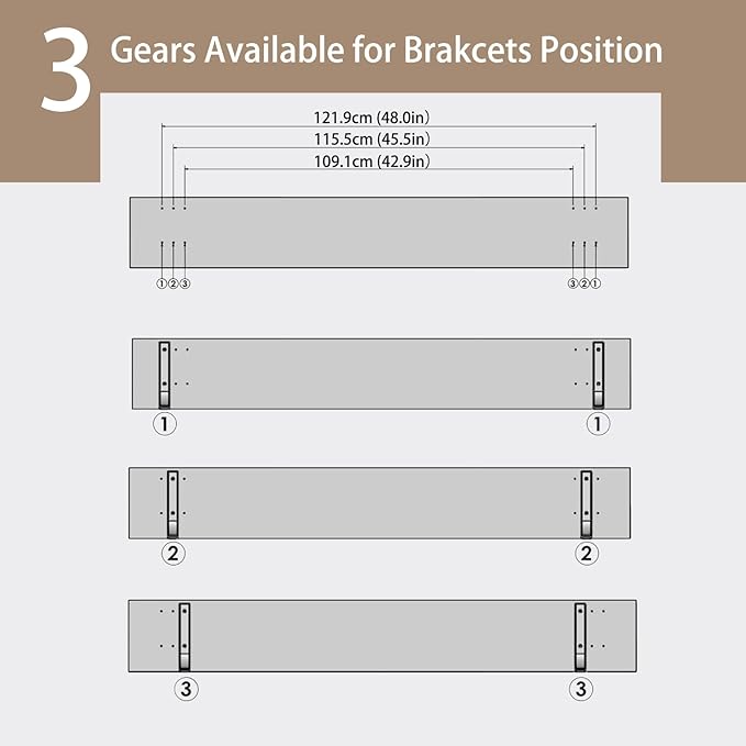 DINZI LVJ Long Wall Shelves, 55.1Inch Wall Mounted Shelves Set of 2, Extra Large Floating Storage Ledges with Sturdy Metal Brackets for Living Room, Bathroom, Bedroom, Kitchen, Rustic Brown