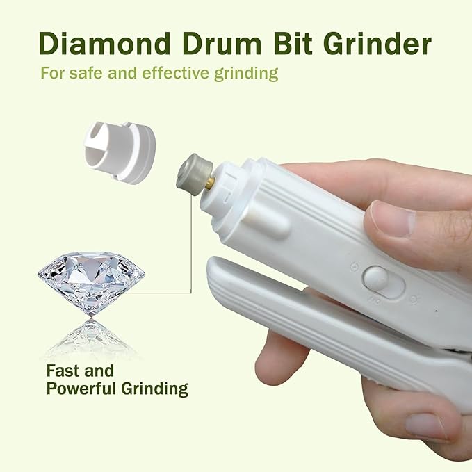 Pupnourish Nail Trimmer, 2026 New 2-in-1 LED Dog Nail Trimmers Grinder & Clipper, USB Rechargeable, with Multiple Sanding Ports & Splash Guard, for Dogs & Cats, Pet Paws Grooming Tool (White)