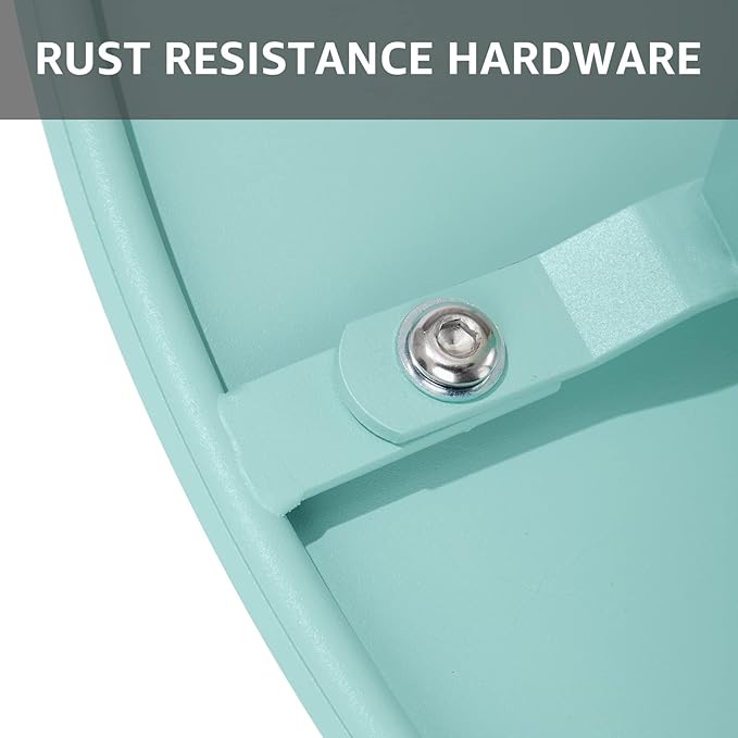 Outdoor Side Table, Outdoor/Indoor Metal Steel Patio Coffee Table, Round Weather Resistant Anti-Rust, Green