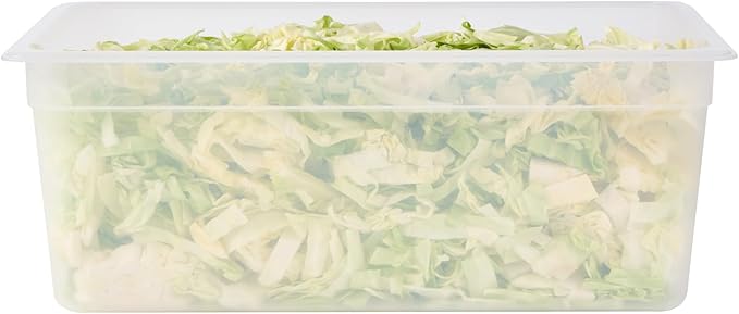 Restaurantware Food Pans Pack of 10 Plastic Rectangle Food Containers Full Size with Traceability Label, Storage Containers Dishwashable Hot Cold Friendly for Restaurants Buffet Commercial Use