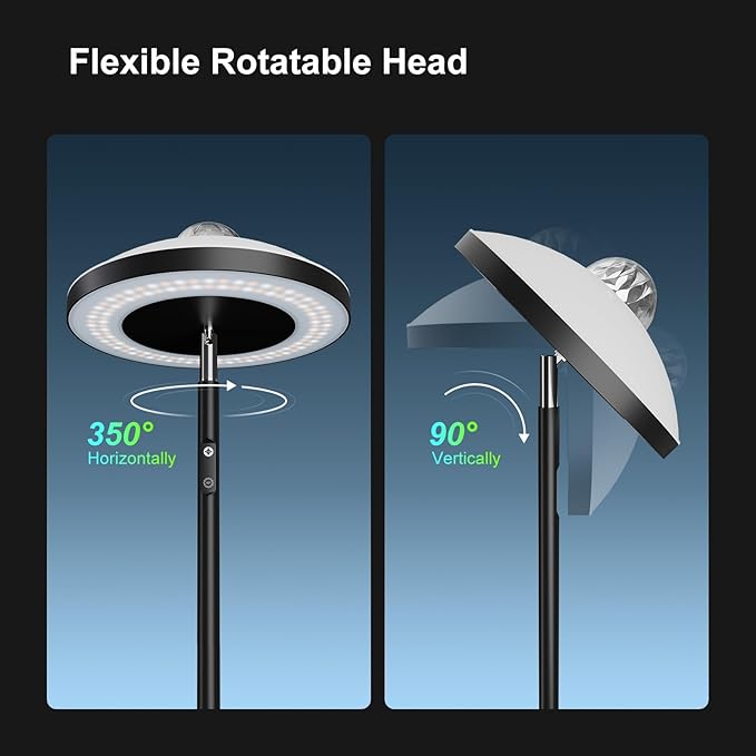 DUSKTEC Floor Lamp with RGB Star Projector, 15W 1400LM Dimmable 4 Color Temperatures LED Standing Lamp with Remote, Modern Tall Black Corner Lamp for Living Room, Bedroom, Office