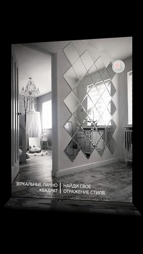 Vlush Full Length Wall & Tiles 10.2'' x 10.2'' x 10PCS Full Body Mirror, Full Length Mirror Wall Mounted Mirrors Decorative for Home Gym, Door, Bedroom & Bathroom