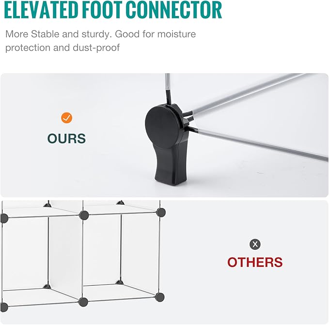 Cube Shelves, 12 Cubby Storage Organizer,DIY Closet Organizers and Storage Shelves for Bedroom,Stackable Closet Shelves for Clothing Storage,Book Shelf, Toy Organizers and Storage, Transparent White