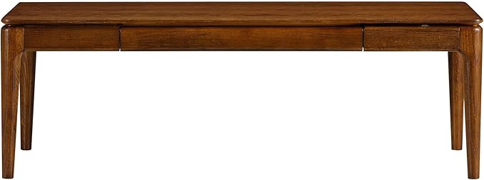 Mingle Modern Wooden Rectangle Coffee Table with Hidden Drawer – Waterproof & Heat Resistant, Dark Walnut