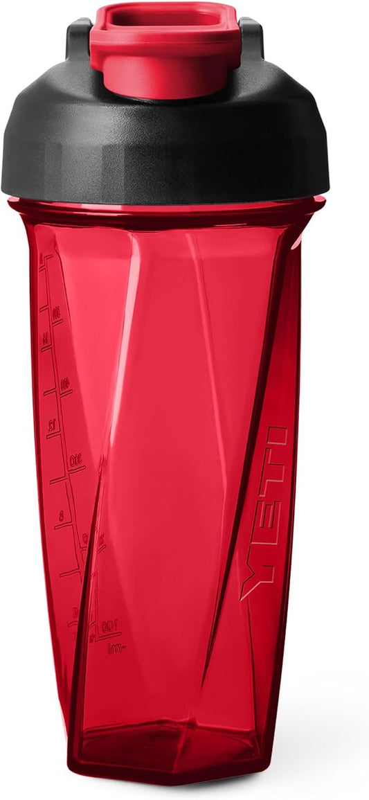YETI Yonder Helimix Vortex Blender Shaker Bottle Holds up to 27oz | No Blending Ball or Whisk | USA Made | Portable Pre Workout Whey Protein Drink Shaker Cup | Dishwasher Safe, Rescue Red