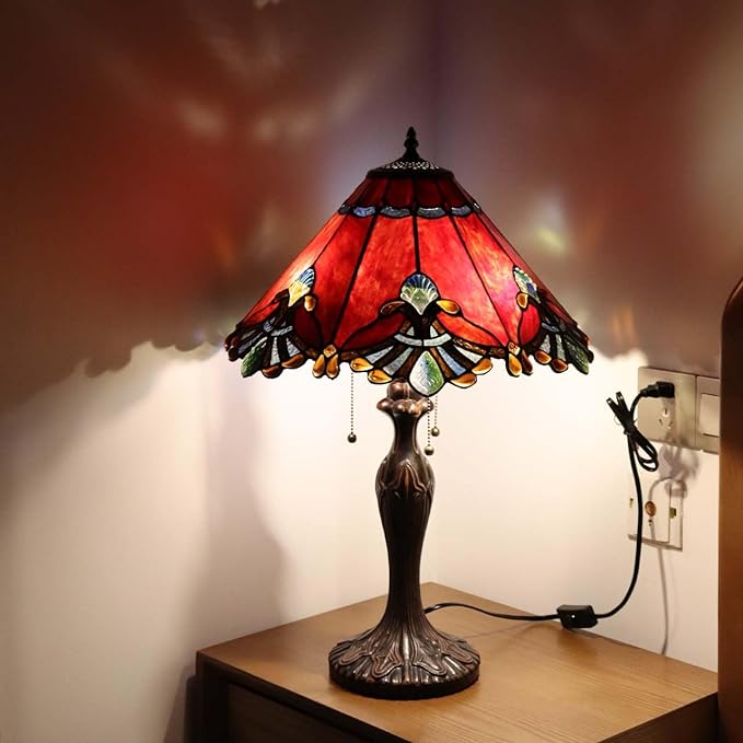 Bieye B10024 Antique Metal Table Lamp Base with 3-Light Sockets (Brown, 7" Wx25 H)