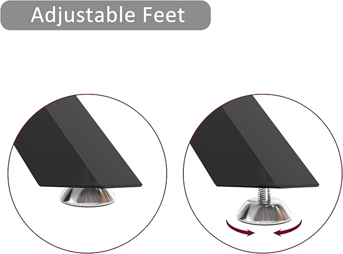 47.2" Black Glass Dining Table, Modern Kitchen Table for 4 People, Contemporary Rectangular Dining Room Dinner Tables with Black Glass Top & Black Metal X Legs for Kitchen Apartment