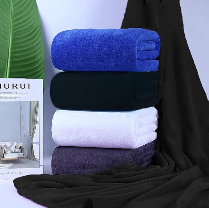 MYLSMPLE Luxury Microfiber Extra Large Bath Towel Beach Bath Sheet Fast Drying Towel Soft Absorbent Hotel Towel(36 Inch X 72 Inch, Black)