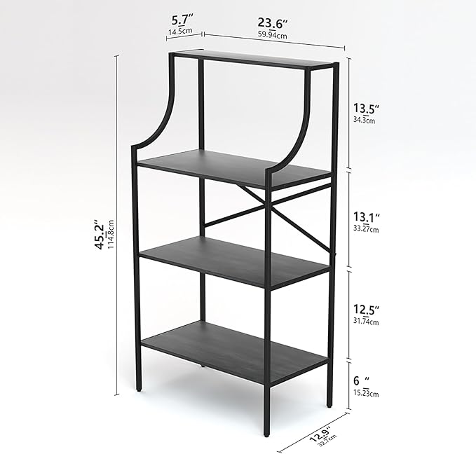 Console Table, entryway Table 4-Tier Sofa Table with Storage Shelves, Couch Table Behind Sofa, Standing Bakers Rack