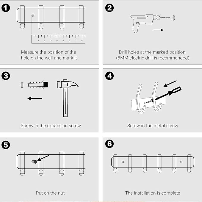 FANYITY 2 Pack Coat Rack Wall Mount, Coat Hooks for Wall, Entryway Coat Hanger Wall Mounted with 4 Double Dual Hooks for Purse Jacket Hat
