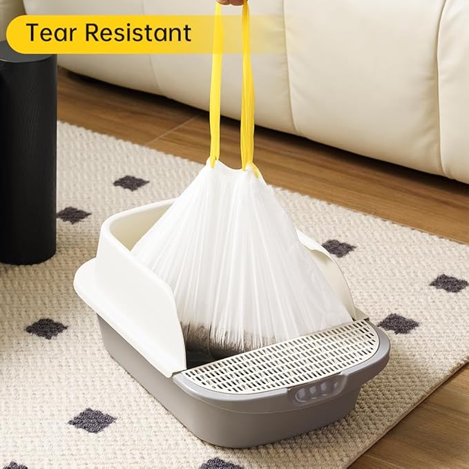 60 Count Self-Cleaning Litter Box Liners Compatible with Litter Robot 4/3, Leakproof & Odor-Control Design, 2x Thicker Material Than Standard Liners, Automatic Cat Litter Box Accessories