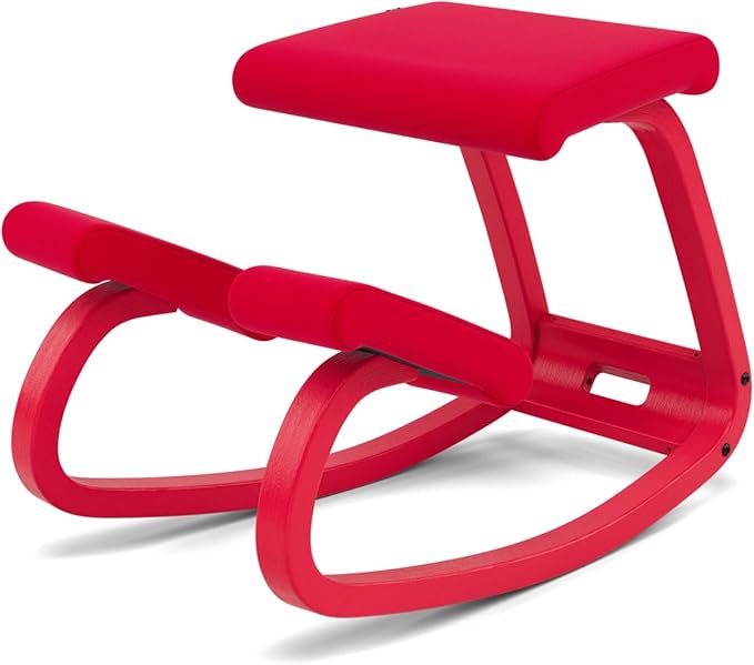 Varier Variable Monochrome Poppy Ergonomic Office Kneeling Chair – Active Sitting, Rocking Seat for Home, Study & Posture Support – 10 Year Quality Guarantee