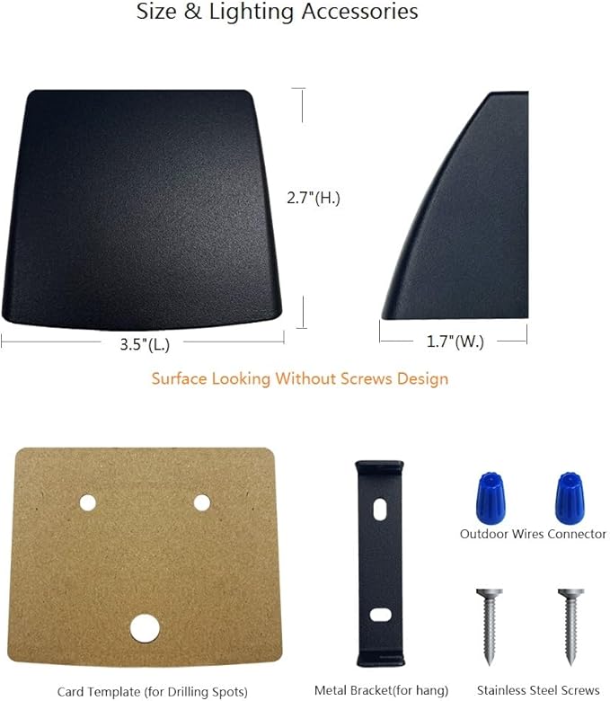 Arrownine Landscape Lighting Low Voltage Deck Lights 5W 12-24V,Outdoor Waterproof Fence Post Lights for Patio Stairs Yard Railing Wall Light Warm White Black Color 4 Packs